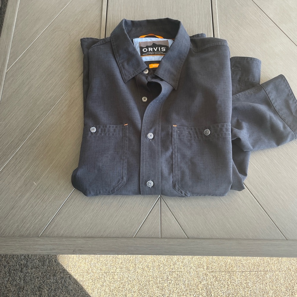 Orvis Tech Chambray Work Shirt active fit L